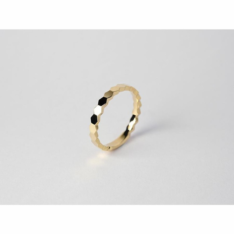 K18 蜂の巣　ハチ　ハニカム リング　指輪　9.5号 K18 ハニカム リング レディース ハニー ビー ハチの巣 蜂の巣