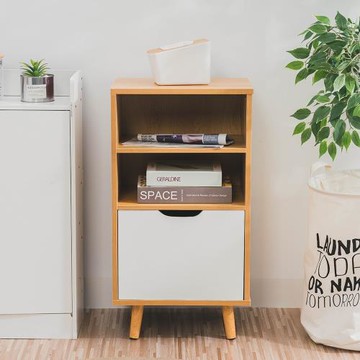 【樂嫚妮】北歐松木床頭櫃