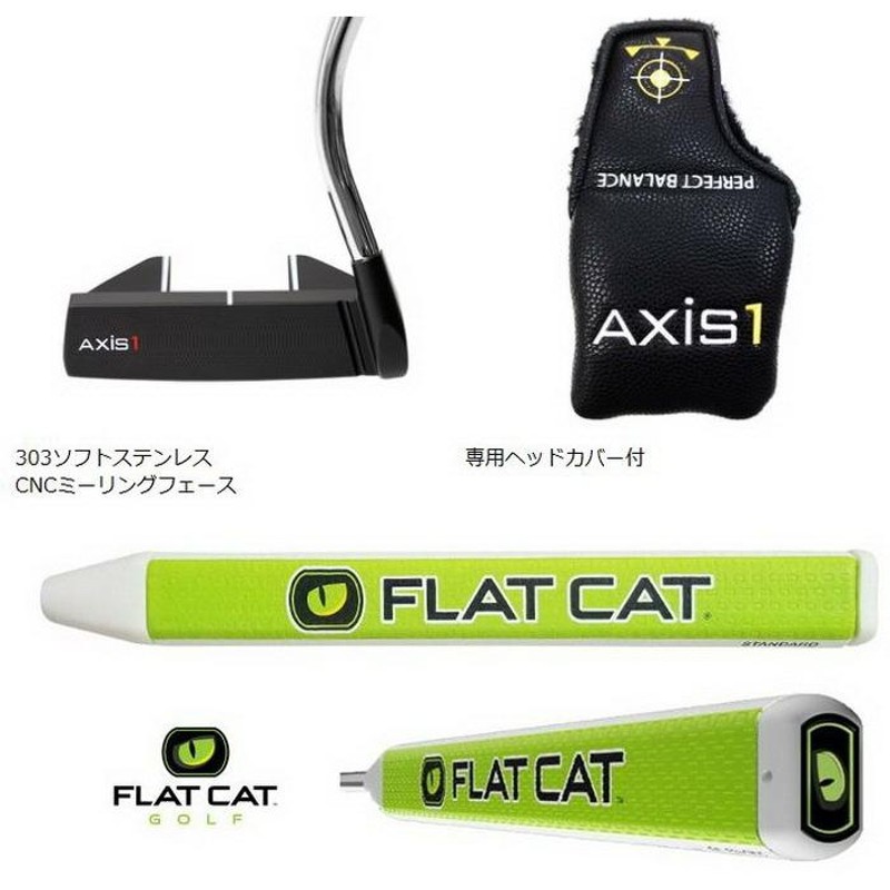 アクシスワン Axis1 ローズ FLAT CATグリップ マレットパター - クラブ