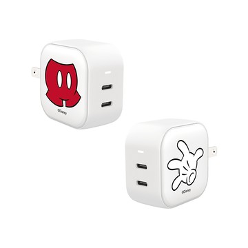 【TOYSELECT】Disney經典-經典服裝GaN 45W Type-C雙孔充電頭
