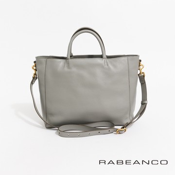 RABEANCO 迷時尚系列優雅兩用小手提包(大) 淺灰