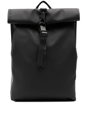 Rains - mini Rolltop Rucksack logo-embossed backpack - women - Polyester/Polyurethane - One Size - Black