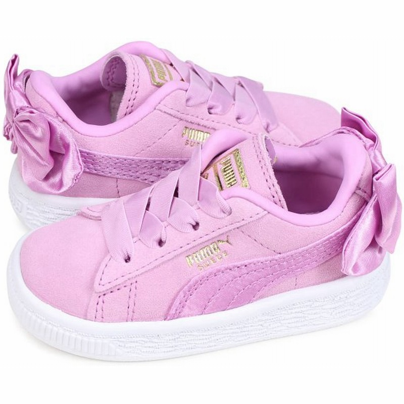 プーマ Puma スエード ボウ スニーカー ベビー キッズ Suede Bow Ac Inf ピンク 通販 Lineポイント最大0 5 Get Lineショッピング