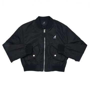 KANGOL 女 鋪棉短外套 黑 6452144020