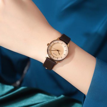 正品聚利時手表女時尚韓版小巧復古皮帶女式腕表簡約石英女表新品