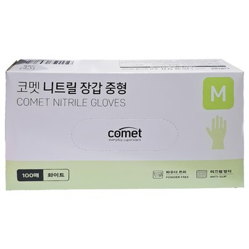 comet 合成橡膠手套 100入  中(M)  白色  1盒