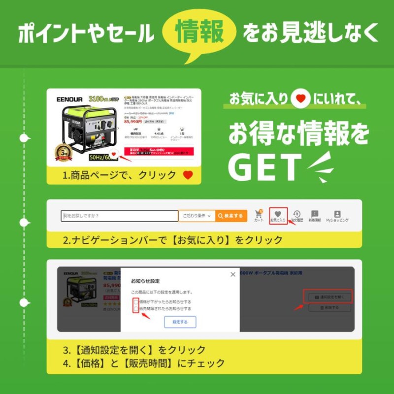 44,900円最安値に挑戦中／ EENOUR インバーター発電機 GS900i-B 0.7kVA