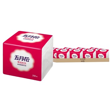 五月花 輕柔系列 單抽式衛生紙 2層  48包  1箱