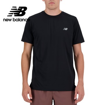 【New Balance】輕量透氣短袖上衣_男性_黑色_MT41222BK