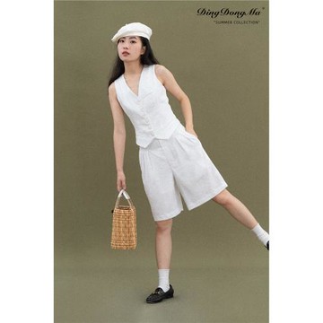 【丁東馬】自制/查爾斯頓的歡樂/亞麻混紡夏季單穿馬甲+中褲套裝