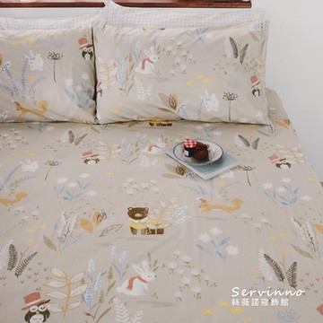絲薇諾 MIT精梳純棉  迷霧森林 單人加大3.5尺 二件式 床包枕套組