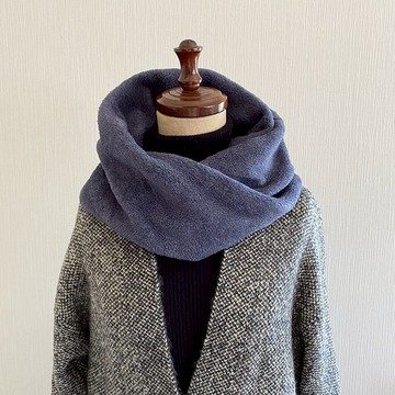 頂級美利奴絨毛圍脖 海軍藍