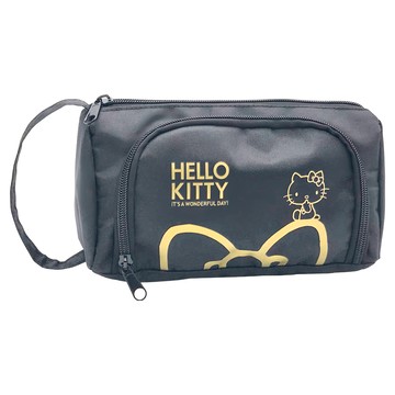 Sanrio 三麗鷗 Hello Kitty 大開口文具收納袋  黑色  1個