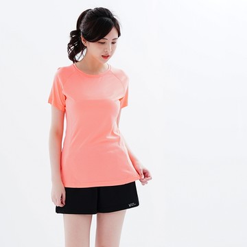 【遊遍天下】MIT女款抗UV防潑水運動短褲GP1017黑色(慢跑/路跑/休閒)