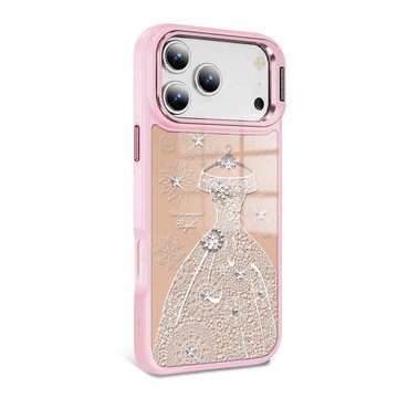 iPhone 全系列 軍規防摔合金框隱形立架鏡面鑽殼-禮服