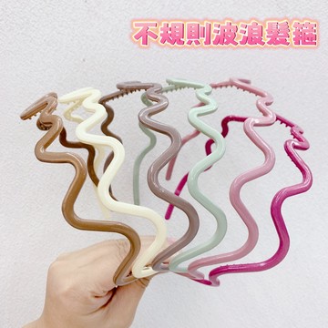 🌟台灣現貨🌟 日韓閃粉金葱色波浪造型髮箍 不規波浪頭箍 不易斷髮箍  防滑帶齒髮箍