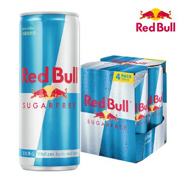【Red Bull】紅牛無糖能量飲料(250mlx4罐)