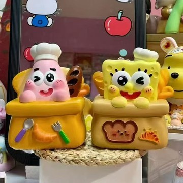 【台灣發貨 特價處理】2025新款海綿寶寶派大星面包石膏娃娃3D彩繪3歲以上通用男女