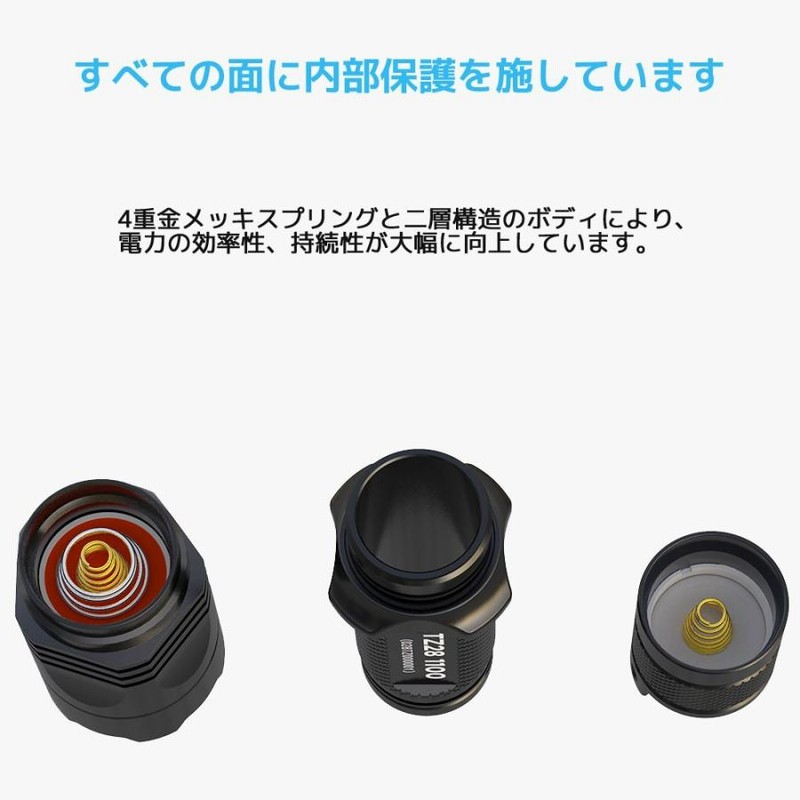 XTAR エクスター TZ28 1500lm LED タクティカルライト 懐中電灯