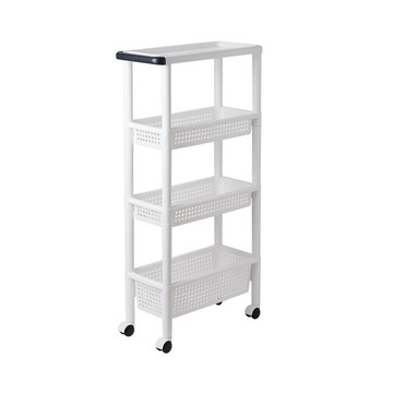 【日本天馬】Unifit 22CM四層收納置物架(附輪)-DIY