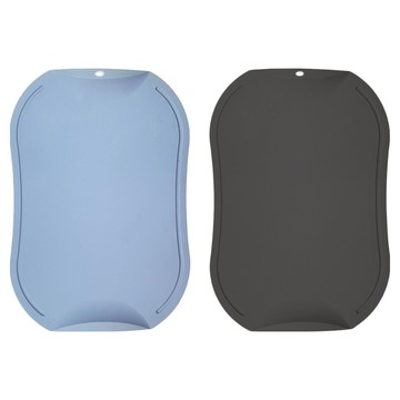 Doble 韓國專利耐刮抗菌砧板 2件組 (藍灰色+炭灰色)  M(345 x 237 x 2.5mm)  藍灰色+炭灰色  1組