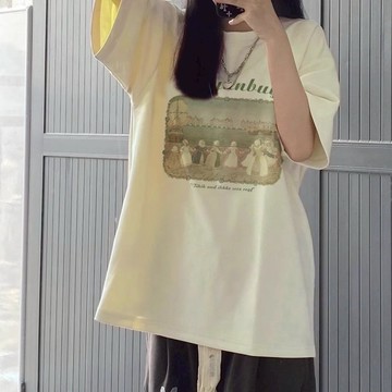 【Veee】短袖 t恤 純棉 oversize 短袖上衣 休閒 ins 風 女生上衣 原宿风 顯瘦 夏季 韓國 t 衣服