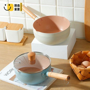 工廠現貨 免運 奶鍋 熱奶鍋 家用小鍋 湯鍋  工廠現貨 免運 奶鍋 熱奶鍋 家用小鍋 欽釜麥飯石奶鍋不粘鍋雪平鍋牛奶鍋泡面鍋家用燃氣電磁爐輔食清倉特惠/工廠直銷 售後保障s5310