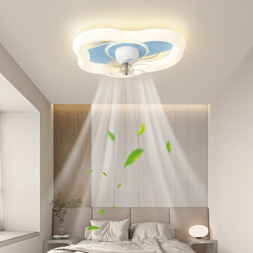 奶油風臥室燈吸頂燈吊扇燈兒童房餐廳主臥風扇電風扇燈2024年新款 雙11全館免運