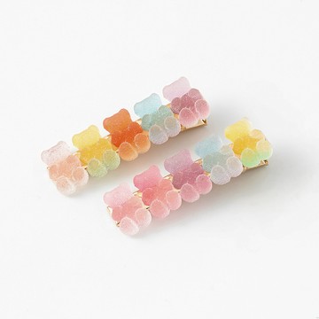 糖霜小熊軟糖髮夾組 / Icing Gummy Bear Hair Clip Set