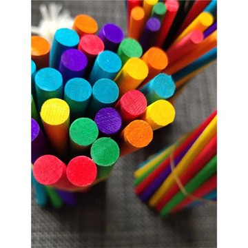 diy手工制作材料 彩色木條 圓木棒 小木棍 幼兒園玩具 數數棒