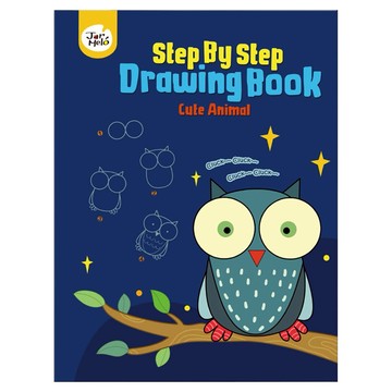 JoanMiro 步步學畫本，可愛動物，3歲以上，23*28*0.3cm，紙質  步步學畫