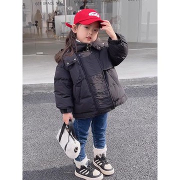 加厚保暖兒童高領外套上衣連帽