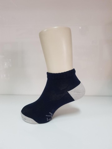 波浪網格抑菌船型除臭襪(湛海藍 童M-L)