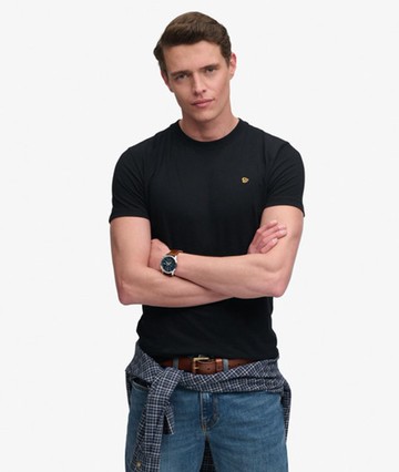 Superdry Men's Sd & co Logo Embroidered T-shirt Black Size: XL