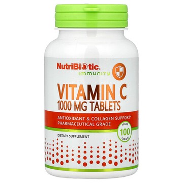 NutriBiotic, 維生素 C，1000 毫克，100 片全素片
