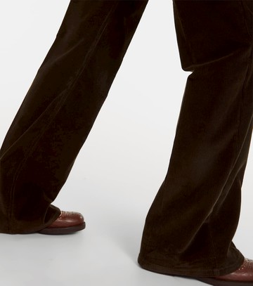 Ami Paris High-rise cotton corduroy flared pants