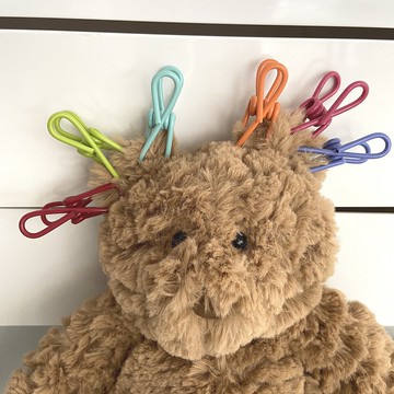 新款 韓風多功能防風曬文具夾子彩色包塑便捷封口夾內衣夾