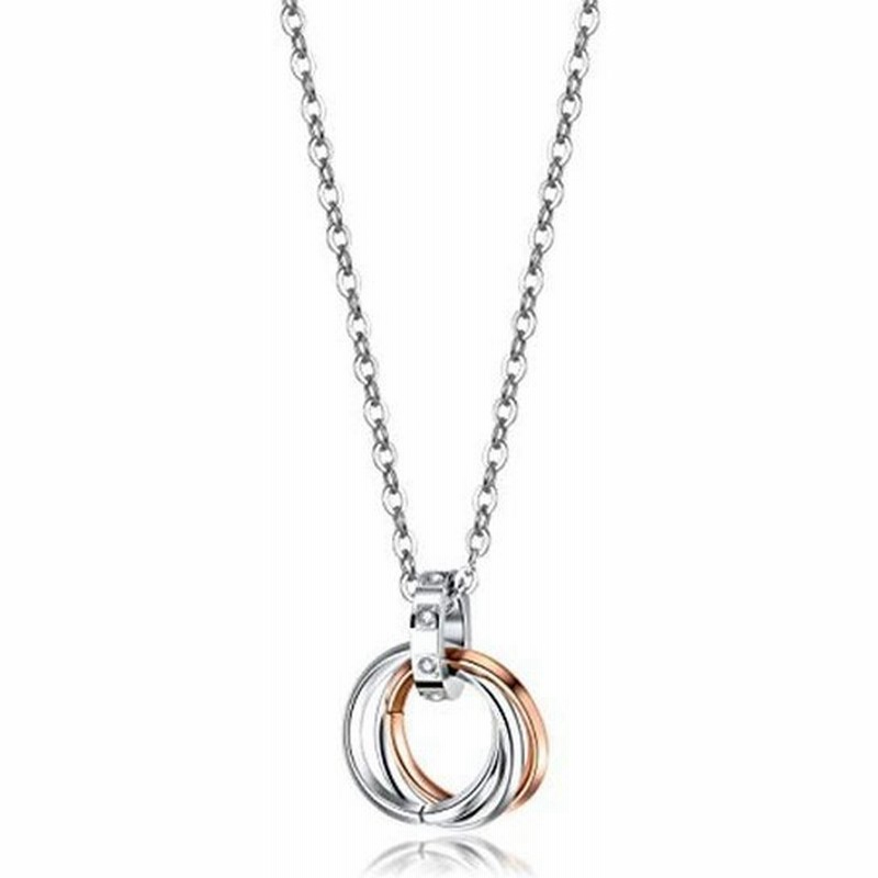Rockyu レディース ネックレス 金属アレルギー ピンクゴールド 18k ジルコニア ダイヤ 3連リングペンダント シンプルファッション 通販 Lineポイント最大0 5 Get Lineショッピング