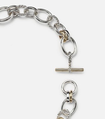 David Yurman DY Mercer® sterling silver and 18kt gold chain necklace with diamonds