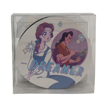 收納王妃 迪士尼漫畫風 軟式硅藻土杯墊 2件組  漫畫貝兒  10 x 10 x 0.5cm  1組