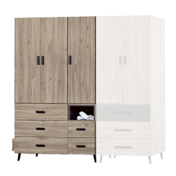 【MUNA家居】特洛伊4X7尺衣櫃(L707)