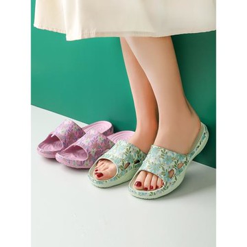 太陽花涼拖鞋女士夏季防滑室內居家浴室軟底外穿一體成型媽媽拖鞋