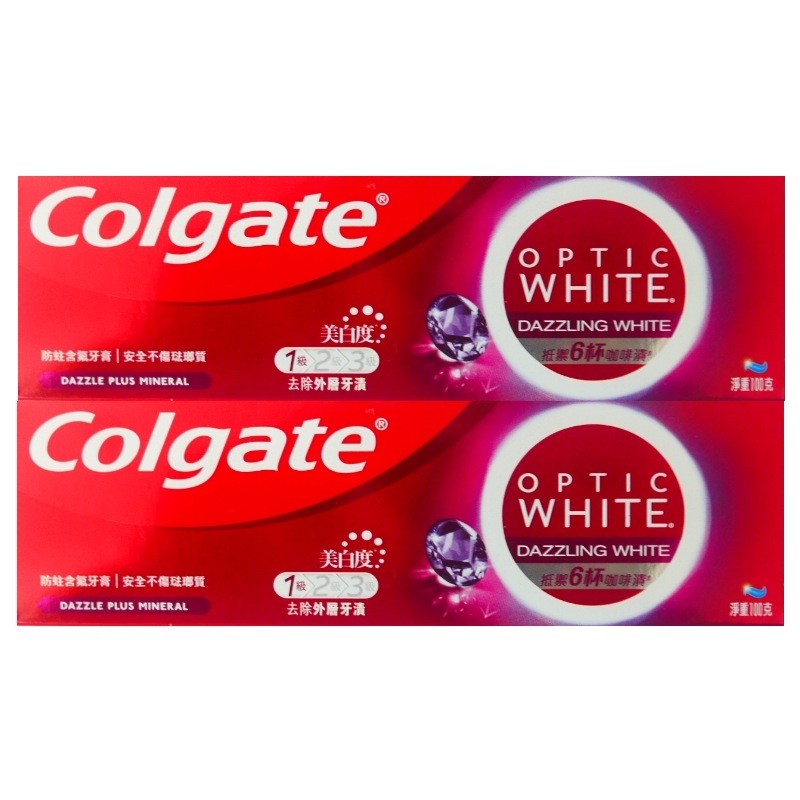 colgate optic white 美白コルゲート オプテックホワイト2本 - 口臭