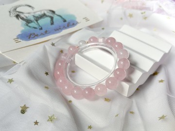 【2026年十二生肖開運水晶】天然粉水晶 月亮石 14K包金 設計手鍊