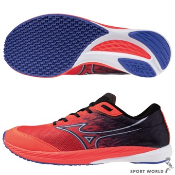 Mizuno 美津濃 慢跑鞋 男鞋 WAVE DUEL 4 橘紅黑【運動世界】U1GD255011