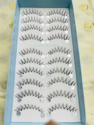 魔法學院N07真魚線圓梗細根假睫毛10對裝 大量私信改價格