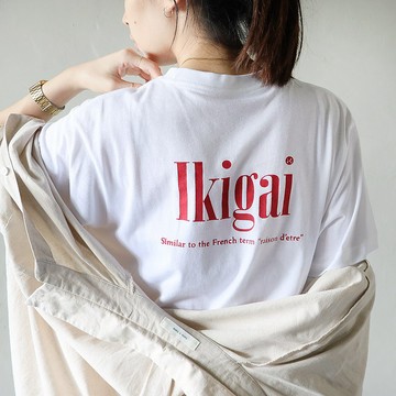 MIT棉柔中性Tee / ikigai 紅色