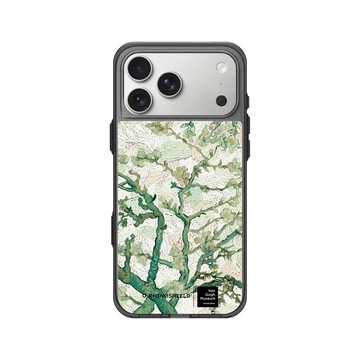 iPhone 17 Pro Max Clear (相機按鈕) 酷墨灰 - Van Gogh Museum - 盛開的杏花與粉彩背景