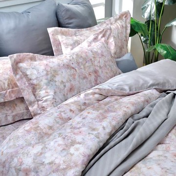 【卓瑩】天絲60S雅致-莫內花園床包5件組-6x6.2呎