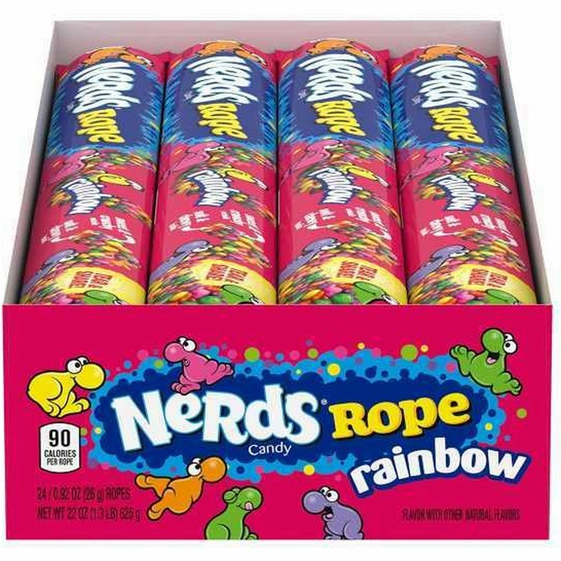 ナーズ ロープ グミ キャンディー レインボー 26g 0 92oz 24個入り Nerds Rope Rainbow Candy アメリカのお菓子 おやつ Asmr 咀嚼音 スイーツ 話題 通販 Lineポイント最大get Lineショッピング